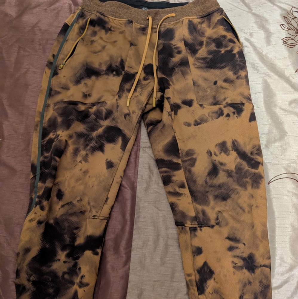 Men's Tie-Dye Brown Jogger Pants